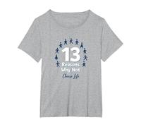 13 Reasons Why Not: Choose Life Inspirational Message T-Shirt, Women's Plus, Heather Grey, 5X