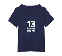 13 Reasons Why Not: Choose Life Inspirational Message T-Shirt, Women's Plus, Navy, 5X