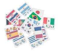 13 Sets Creative Flag Face Stickers for Self Adhesive Decals