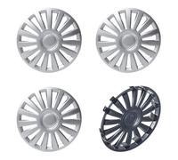 13″ Silver Wheel Covers 100009A0033 - Durable Hub Caps Set of 4 - Universal Fit for Standard 13″ Wheels