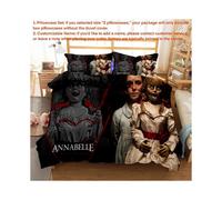 (#13, Single (135cm × 200cm)) Horror Annabelle 3D Bedding Set Quilt Duvet Cover Pillowcase Single Double King