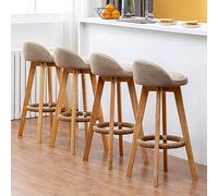 13" Solid Wood Bar Stools with Back 83cm Rotating Kitchen Seating Grey h table Counter Height Chas for Modern Home & Kitchen Spaces