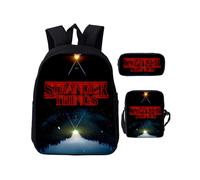 (13) Stranger Things 3pcs Schoolbag Lunch Bag Pencil Case Kids Set