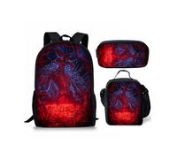 (13 styles, Three-piece backpack) Stranger Things 4 Student Backpack Children's Backpack Shoulder Bag Pencil Case