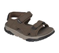 (13 UK, Brown Synthetic) Skechers Mens Wagner Avalon Three Strap Walking Sandals