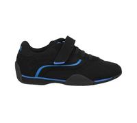 (13 UK Child, Black/Blue) Lonsdale Childrens/Kids Camden Hook and Loop Trainers