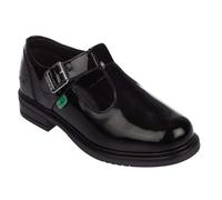 Kickers Girls Lach Patent Leather T-Bar Mary Janes - Black - Black - 13 UK Child