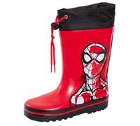 (13 UK Child) Boys Spiderman Tie Top Wellington Boots Marvel Kids Wellies Wellingtons Wellys