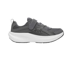 (13 UK Child, Grey/White) Under Armour Childrens/Kids Assert 11 Hook and Loop Trainers