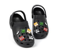 (13 UK Child) Minecraft Clogs (Unisex Kids Black)