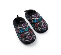 (13 UK Child) PlayStation Slip On Loafer Slippers (Boys Black)