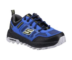 (13 UK Child, Royal Blue/Black) Skechers Boys Fuse Tread Leather Trainers