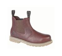 (13 UK, Dark Brown) Woodland Mens Gusset Chelsea Boot