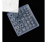 13 Unique 3D Nails Art Forms Clear Silicone with Intricate Jades Carvings for Stylists Nails Art Molds