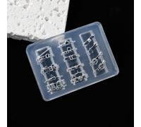 13 Unique 3D Nails Art Forms Clear Silicone with Intricate Jades Carvings for Stylists Nails Art Molds