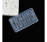 13 Unique 3D Nails Art Forms Clear Silicone with Intricate Jades Carvings for Stylists Nails Design Templates
