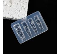 13 Unique 3D Nails Art Forms Clear Silicone with Intricate Jades Carvings for Stylists Nails Design Templates