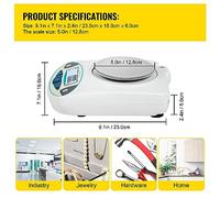 13 Units Conversion Lab Analytical Balance Digital High Precision Scale 3000g X 0.01g / 500g X 0.01g High Precision(500g)