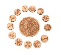 13 Witch Rune Stones with Magic Dragonfly Wooden Rune Set Oak Witches Runes