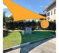 13' x 13' Triangle Yellow Sun Shade Sail - Waterproof Canopy Awning 98% UV Protection Water Resistant for Garden Patio Backyard Custom
