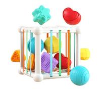 13 X 13 X 12.5cm Blocks Interactive Sorting Puzzle Early Childhood Tool Touch Exploration Box Motor Skills Trainer Vision Perception Development