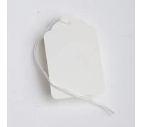 ( ) 13 x 20 mm White Pre Strung Tags Tie on Labels | Pricing Tags | Jewelry Clothing Display Price Tags (1000)