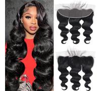 13 x 4 Lace Frontal Closure Real Hair 100% Brazilian Hair Remy Hair Transparent Lace Closure 13 x 4 HD Lace Closure Straight (13 x 4 Body Wave Lace Frontal Closure, 22 Inches)