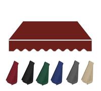 13' x 8' Retractable Patio Awning - Outdoor Sun Shade for Deck Garden & Restaurant - Replacement Fabric Canopy UV Protection Red Color 12x10ft/3.5x3.0m