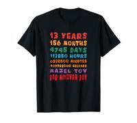 13-Year-Old 13th Birthday Bar Mitzvah Boy Mazel Tov Jewish T-Shirt