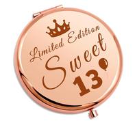 13 Year Old Girl Birthday Gifts Compact Mirror Sweet 13th Birthday Gifts Inspirational Gifts for Daughter 13 Year Old Birthday Gifts Turning 13 Gifts Pocket Makeup Mirror Friendship Birthday Gifts