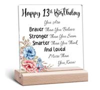 13 Year Old Girl Gifts 13th Birthday Decor for Girls Boys Desk Decorative Sign 13 Year Old Boy Gift 13th Birthday Decorations for Girls Boys Teenager Daughter Son Granddaughter Grandson Niece Nephew