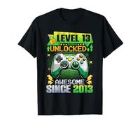 13 Year Old Level 13 Unlocked 13th Birthday Boys Video Gamer T-Shirt