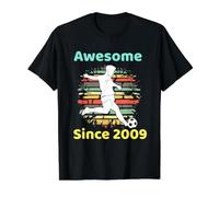 13 Year Old Soccer Player Awesome Since 2009 13th Birthday Value Graphic T-Shirt, Men, Black, XL