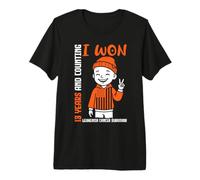 13 Years and Counting Leukemia Cancer Survivor Orange Ribbon Premium T-Shirt