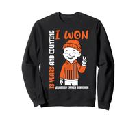 13 Years And Counting Leukemia Cancer Survivor Orange Ribbon Sweatshirt