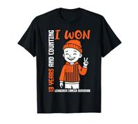 13 Years and Counting Leukemia Cancer Survivor Orange Ribbon Value Graphic T-Shirt