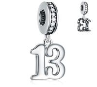 13 Years Birthday Dangle Number Charms - fits Pandora DIY Bracelet