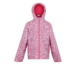 (13 Years, Lilas/Light Vanilla/Beaujolais) Regatta Childrens/Kids Lever II Printed Waterproof Jacket