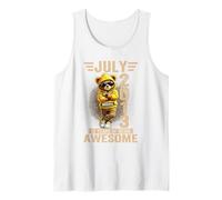 13 Years Old Awesome July 2013 Teddy Bear 13th Birthday Tank Top