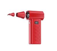 130,000 RPM Turbo Blower & Vacuum - 6000mAh Cordless, Dual-Mode Mini Blower with Smart LED Display, 120 Mins Runtime, LED Light & Safety Tools for Car Snow Removal, Keyboard & Home Cleaning Red