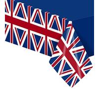 130*220cm Union Jack Table Cloth VJ Day Flag Tablecloths Plastic Tablecover,Great British UK Flag Tablecloth for VJ Day 80th Anniversary Decorations,Union Jack Party Decorations,Royal Party Supplies