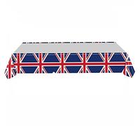 130 * 220cm Union Jack Table Covers,King Charles III Coronation Souvenir Decorations Plastic Tablecloths,Great British UK Tablecover for National Events King to the Throne,Union Jack Party Supplies