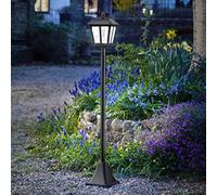 130 cm Solar Victorian Lamp Post 20 Lumen Steel Outdoor Garden Pathway Light