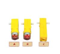 130 DC 3V-6V 3.7V 5V Single Dual Shaft TT electronic starter Slow Speed Engine Smart Car Robot Gear electronic starter Chassis Four Drive Toy Car ICXLPMC(C(70rpm))