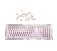 130 Keys ABS Keyboard Keycaps, OEM Height Mechanical Keyboard Keycap Set, Two Color Injection Molded Ergonomic DIY Custom Keycaps for 61 to 108 Key Keyboards (Purple)