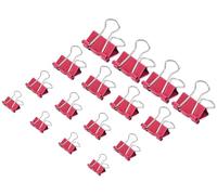 130 Pack Red Binder Clips Assorted Sizes, Large Medium Small Mini 4 Sizes Mix, Paper Clamps Metal Paper Clips Set for Office School Home Business Supplies