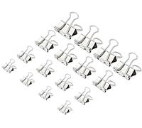 130 Pack Silver Binder Clips Assorted Sizes, Large Medium Small Mini 4 Sizes Mix, Paper Clamps Metal Paper Clips Set for Office School Home Business Supplies