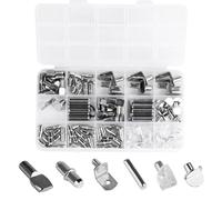 130 Pcs Shelf Support Pegs 5mm 6mm, Kitchen Cupboard Shelf Pegs Shelf Pins, Metal Kitchen Shelf Pegs, Wardrobe Shelf Pegs for Furniture Bookcase Shelves Kitchen Cabinet Shelf Supports Pegs(6 Sizes)