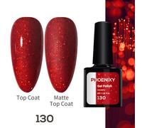 (130) PHOENIXY New 8ml Gel Nail Polish Varnish Set with Drying Gel - Nail Art DIY at Home or Salon for Manicure, Gel Nail Design Decoration Supplies