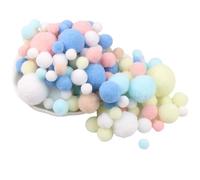 130 Pieces Assorted Sizes Pom Poms Light Pink and Blue Series Arts Crafts Pompoms Balls for Hobby Supplies and Creative Craft DIY Material